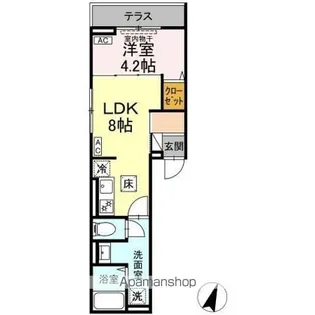 D−ROOM万町Ⅱ【1階】の間取り