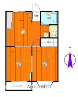 シャンポール竜王C【201号室】の間取り