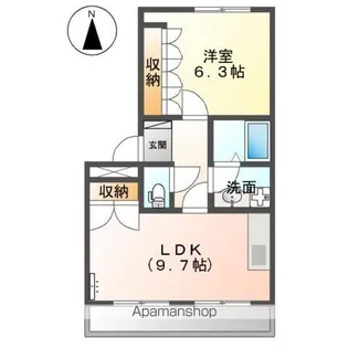 フレーブⅠ【203号室】の間取り
