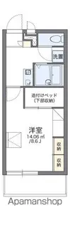 レオパレス赤間宮前【205号室】の間取り