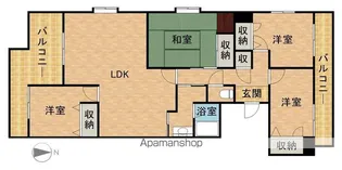 ベルジュ成子坂【4階】の間取り