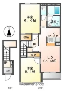 ヴィラ エスポアール【2階】の間取り