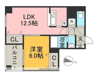 S-FORT警固タワー(旧サムティ警固タワー)【13階】の間取り