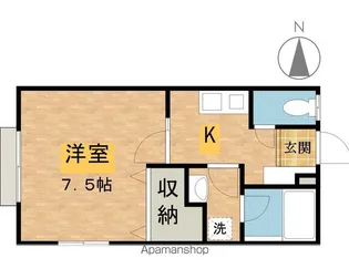MOISTURE GARDEN 万町【2階】の間取り