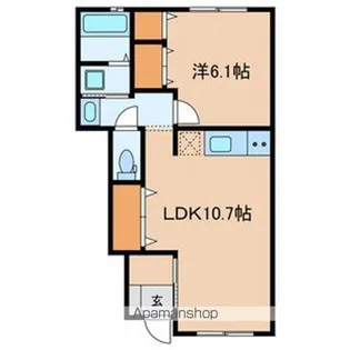 ウインドハイム【1階】の間取り