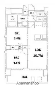 SーRESIDENCE錦糸町パークサイド【1201号室】の間取り