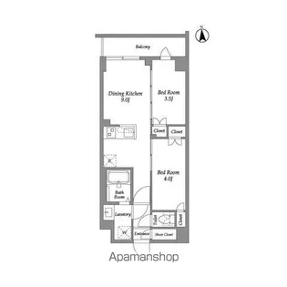 ザ・グラヴィティ新宿【3階】の間取り