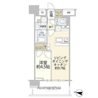 オープンレジデンシア金山熱田THECOURT【10階】の間取り