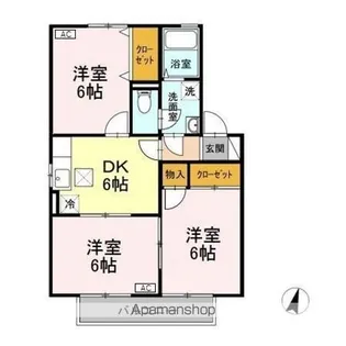 ロイヤルガーデン子安 E【1階】の間取り