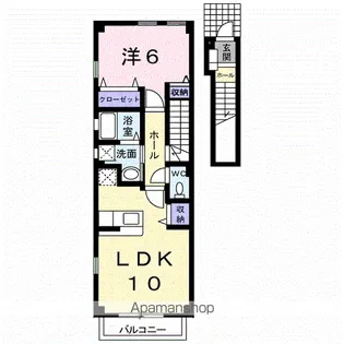 ローレルツインB【2階】の間取り
