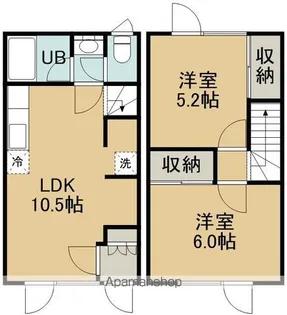 コスモ東浜【103号室】の間取り