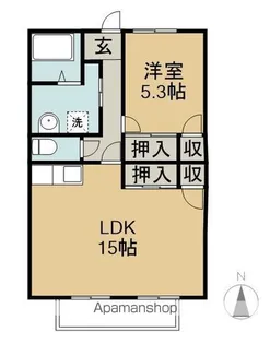 ライフハイツ【102号室】の間取り