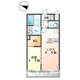 仮)阿見町よしわらアパート【2階】の間取り