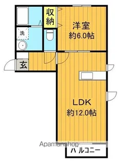 MARUCO 長畑【203号室】の間取り
