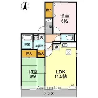 パークハウスU【103号室】の間取り