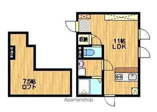 クラージュ【101号室】の間取り