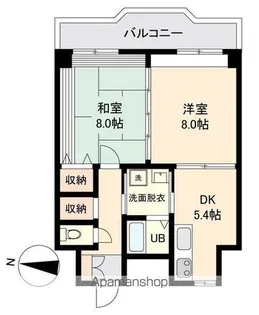 晩翠ウイングビル【3階】の間取り