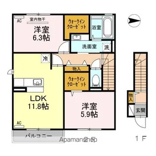 フロレスタ【2階】の間取り