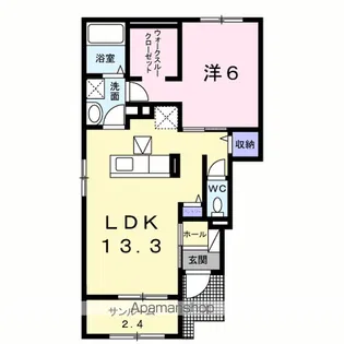 フィオーレ プリート Ⅰ【1階】の間取り