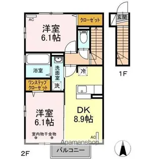 メゾンささや【2階】の間取り
