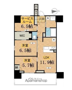 ラグゼナ八王子寺町【10階】の間取り