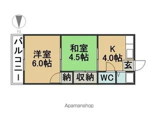 コーポ玄野【103号室】の間取り