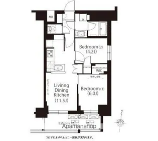 フレンシア高円寺北【1階】の間取り