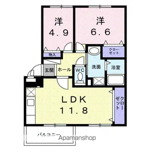 ライブタウン多加木【3階】の間取り