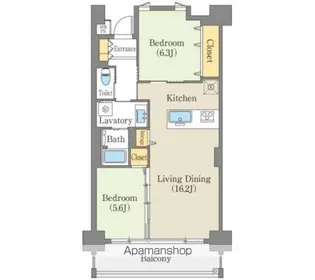 白壁リンクス【5階】の間取り
