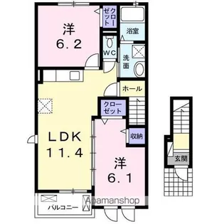 香川県高松市十川西町【アパート】の間取り