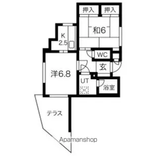 ラウムズ虹ヶ丘【2階】の間取り