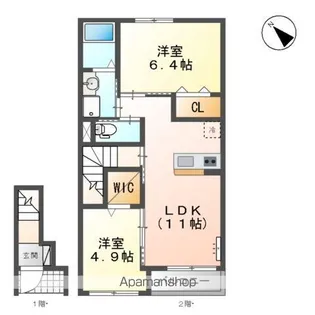 アヴァンス・アカツカ【2階】の間取り