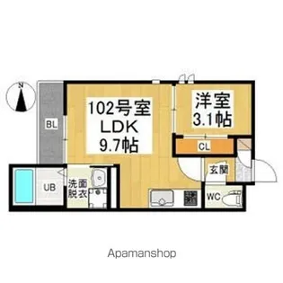 GRANDTIC nakasugichou【1階】の間取り