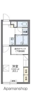 レオパレス若松町【2階】の間取り
