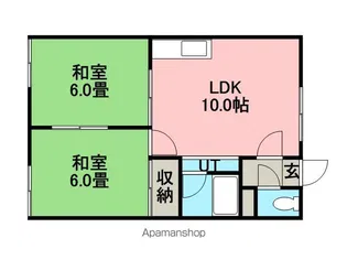 ハイツパークサイド【1階】の間取り