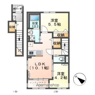 ベルウッド Ⅲ【2階】の間取り