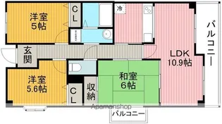 グランドコート向丘【6階】の間取り
