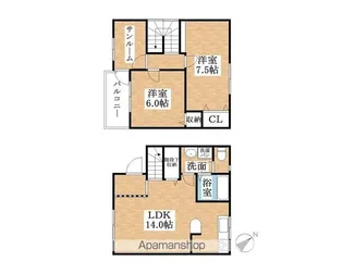 ヴェールトワ【A号室】の間取り