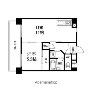 ロイヤルシティ大和【304号室】の間取り