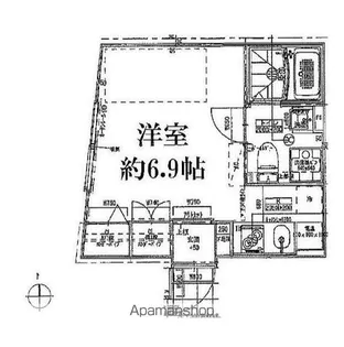 1Rの間取り画像