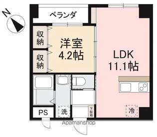 アルト栗林公園【1階】の間取り