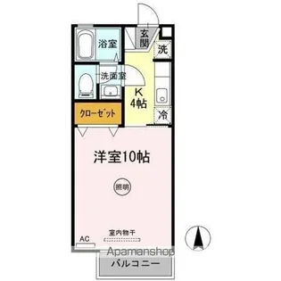 クレスト木太【1階】の間取り