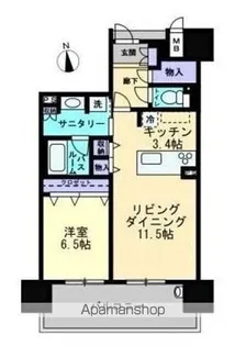 アルファパークナード高松THE・TOWER【1103号室】の間取り