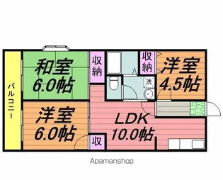 ベル・ビュー松戸【2階】の間取り