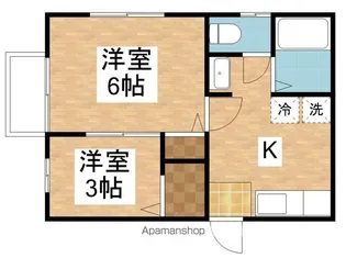 ピジョン【B201号室】の間取り