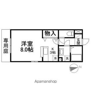 ランピオーネ【101号室】の間取り