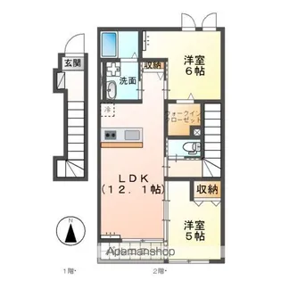 ルピナス A【2階】の間取り