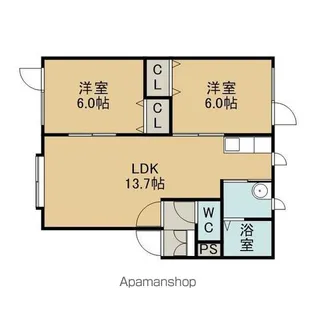 メゾン・YH21 Ⅱ【101号室】の間取り