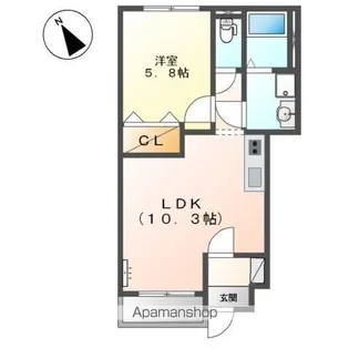 オリーブガーデン【1階】の間取り