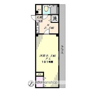 ローズキャッスル池袋【1階】の間取り